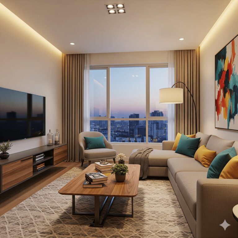 LivingRoom Interior Design Cost in Kolkata