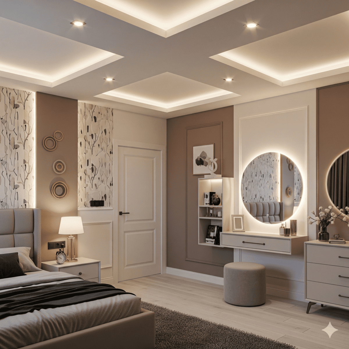 master bedroom in 3BHK Interior Design Cost in Kolkata